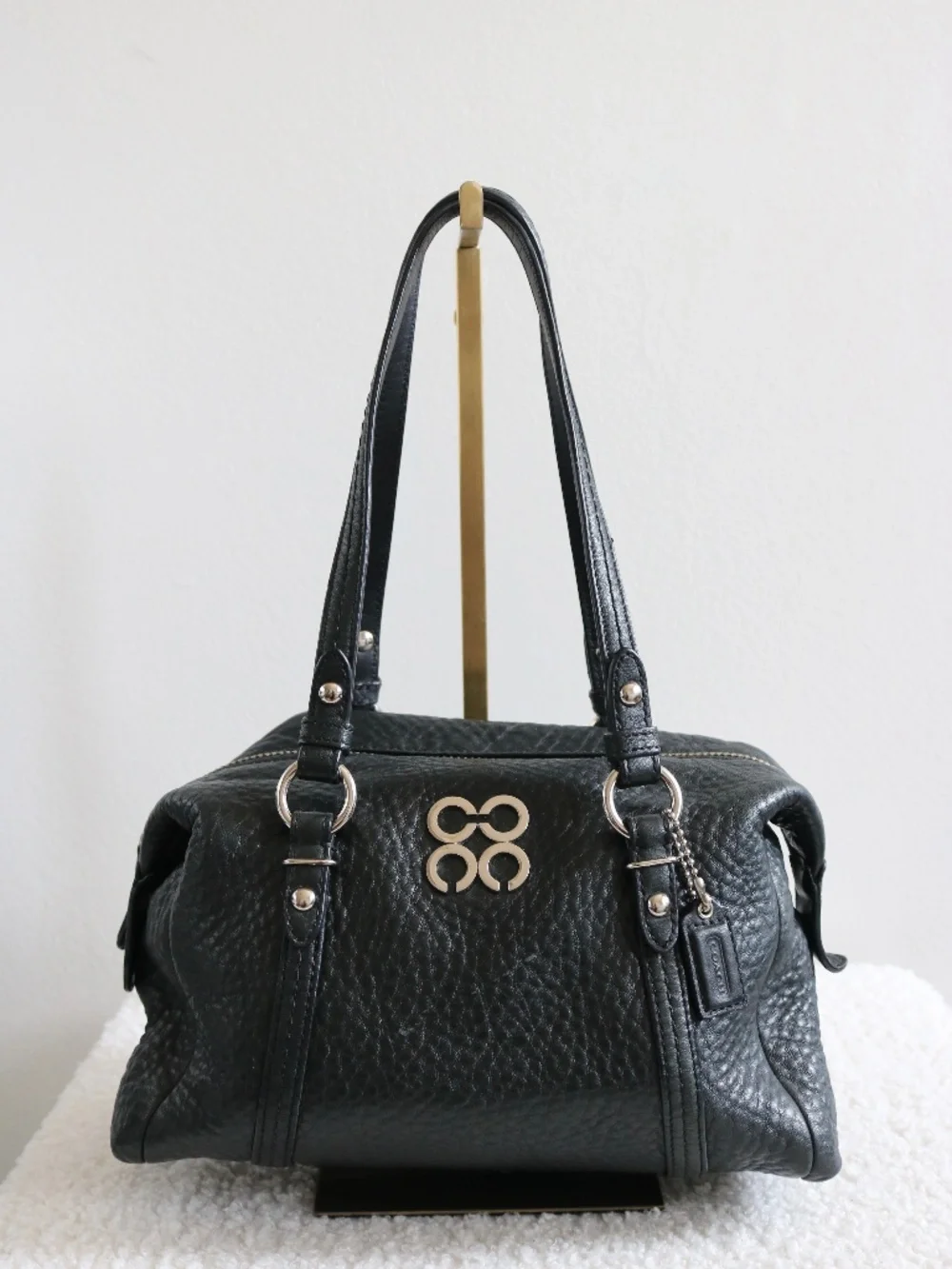 Y2K Coach Julia Mini Satchel Black Silver Hardware